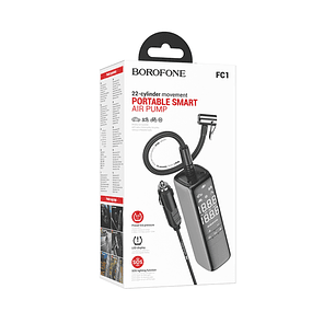 Inflador para Neumáticos Borofone FC1 Portátil, 12v, Digital