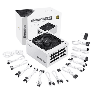 Fuente de Poder 1000W Segotep GM1000W, 80 PLUS Gold, ATX 3.1, Modular, Color Blanco