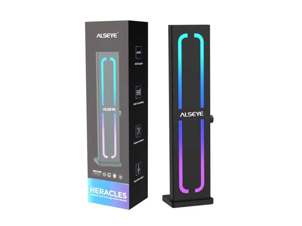 Soporte Para GPU Alseye ARGB, Color Negro 1
