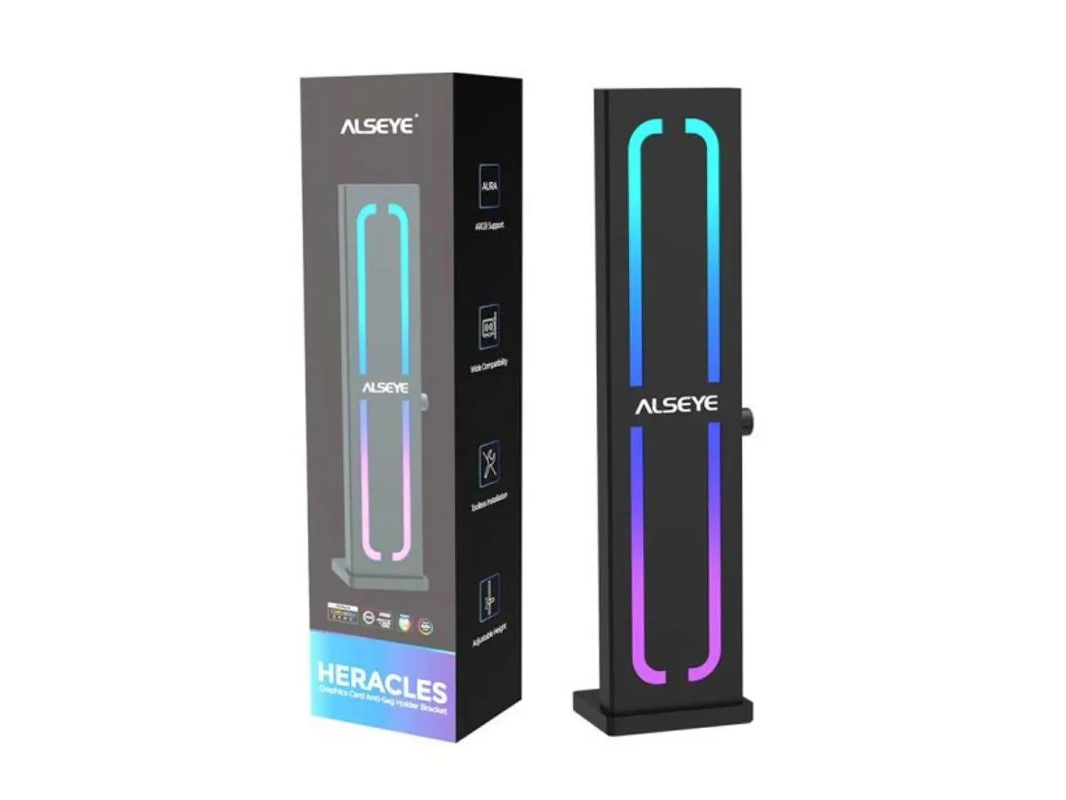 Soporte Para GPU Alseye ARGB, Color Negro 1