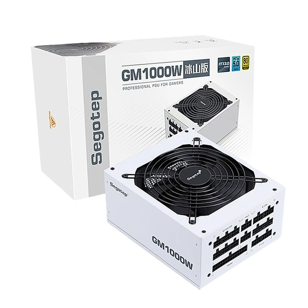 Fuente de Poder 1000W Segotep GM1000W, 80 PLUS Gold, ATX 3.1, Modular, Color Blanco 3