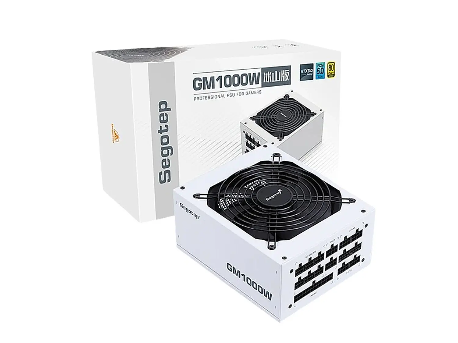 Fuente de Poder 1000W Segotep GM1000W, 80 PLUS Gold, ATX 3.1, Modular, Color Blanco 3