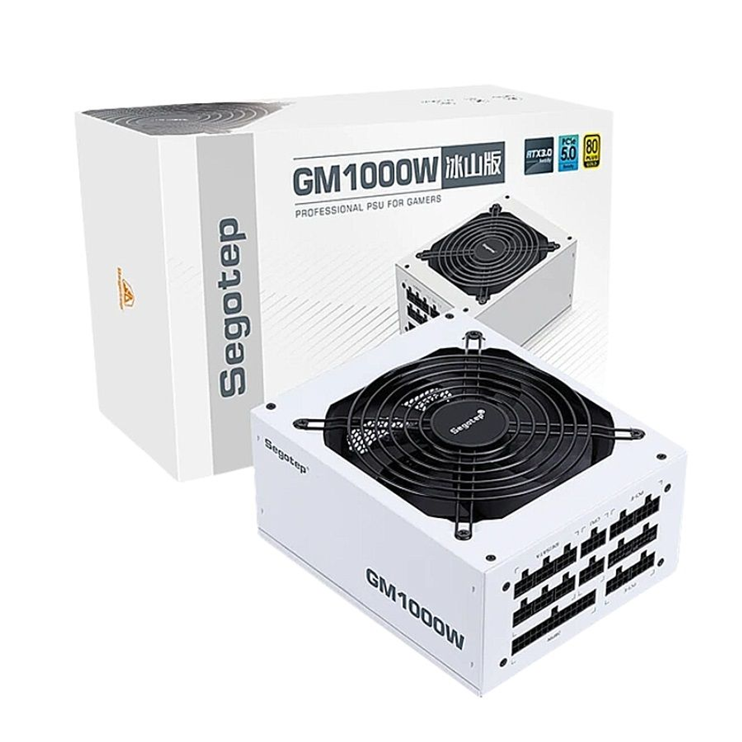 Fuente de Poder 1000W Segotep GM1000W, 80 PLUS Gold, ATX 3.1, Modular, Color Blanco 3