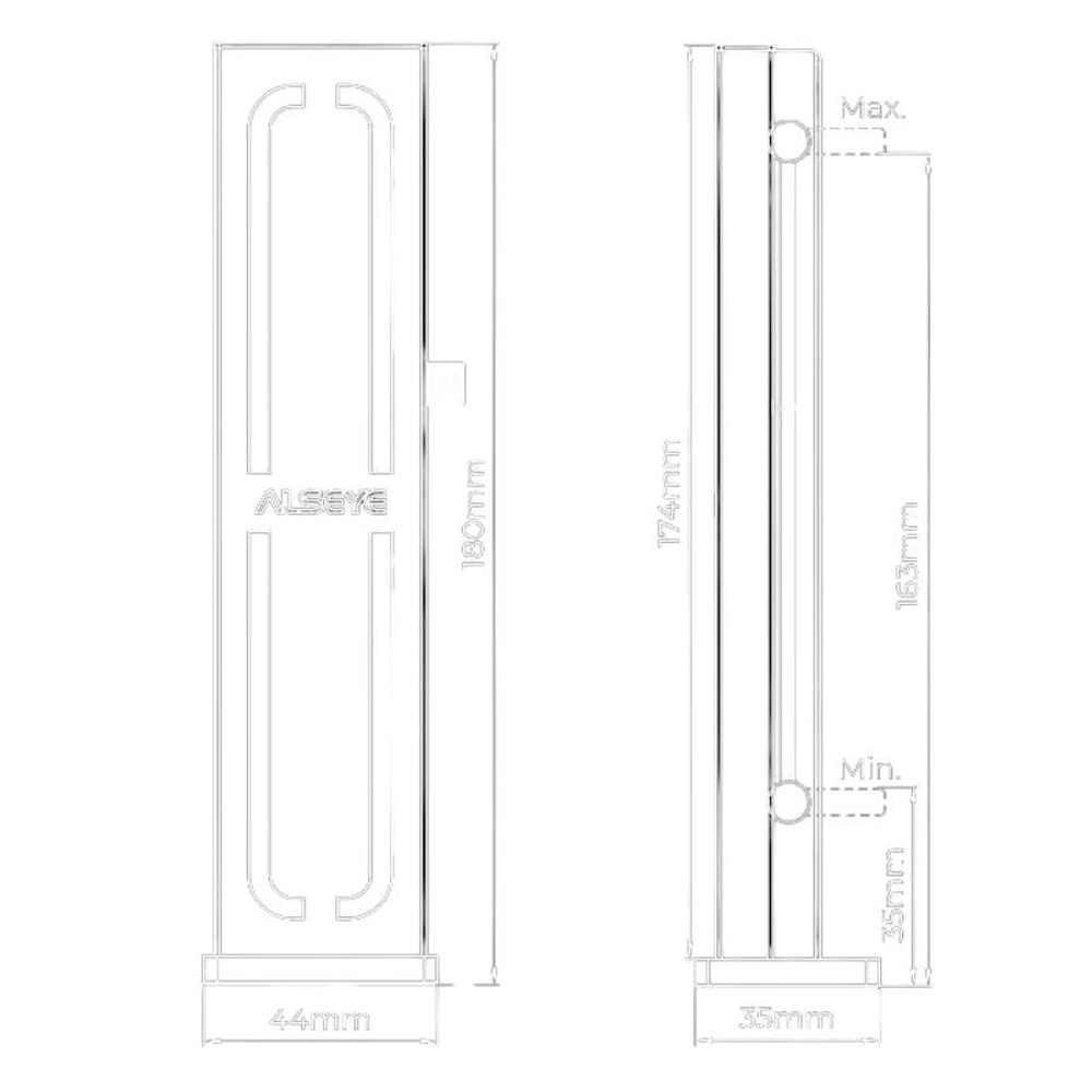 Soporte Para GPU Alseye ARGB, Color Negro 4