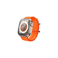 Smart Watch BD3 Ultra Borofone Sport Dorado, Correa Color Naranja - Miniatura 1