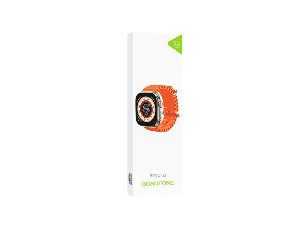 Smart Watch BD3 Ultra Borofone Sport Dorado, Correa Color Naranja 5