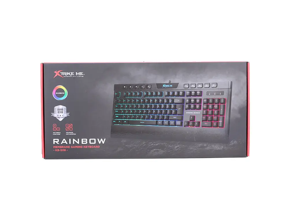 Teclado Gamer Xtrike Me KB-508 Multimedia, Membrana 5