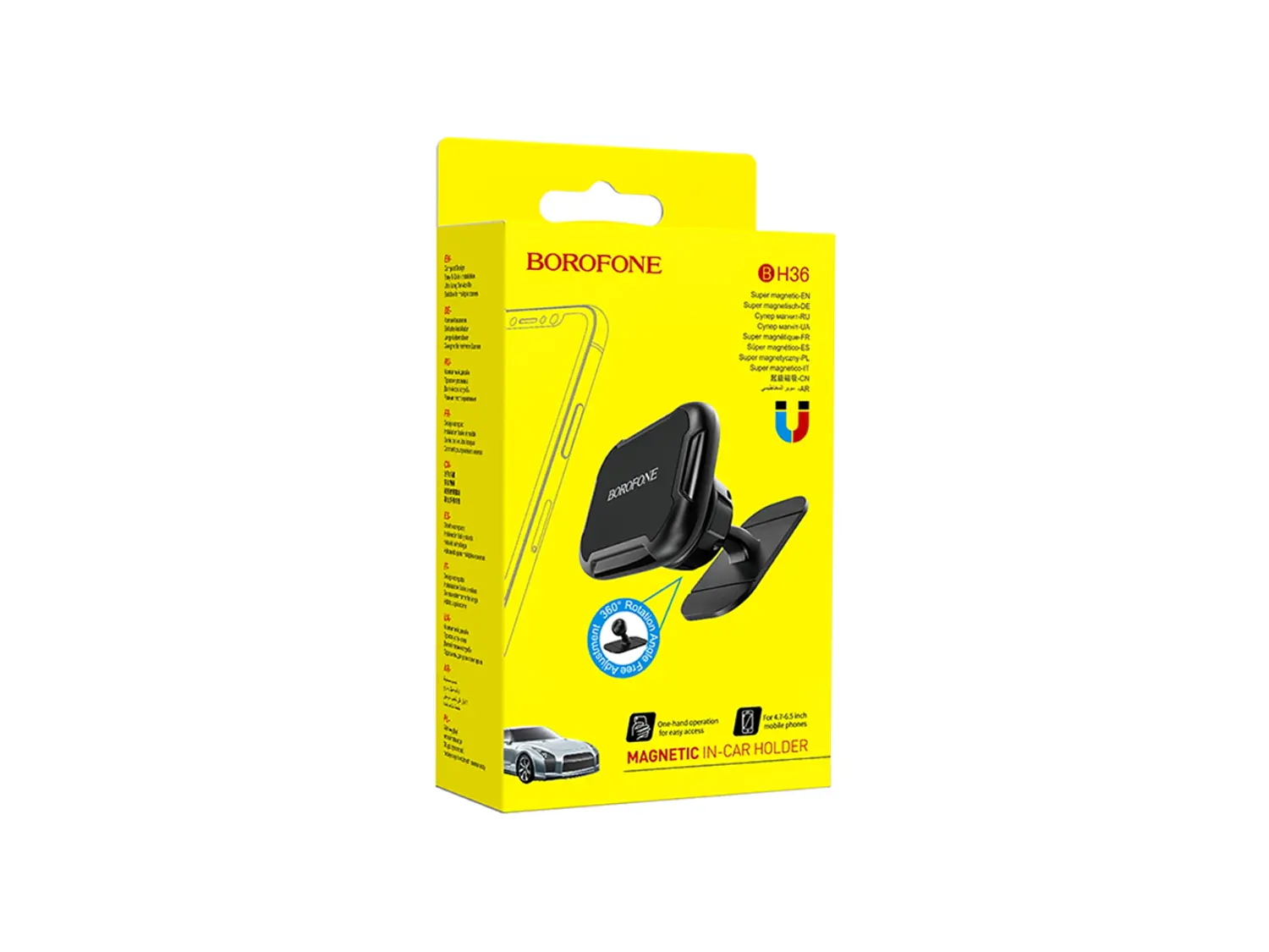 Soporte para Teléfono Magnético Borofone BH36 Para Consola Central 1