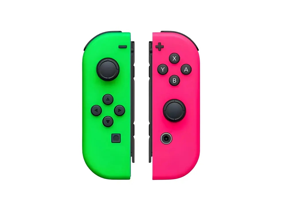 Joy Con Para Nintendo Switch y Oled, Color Verde y Rosa Neón 1