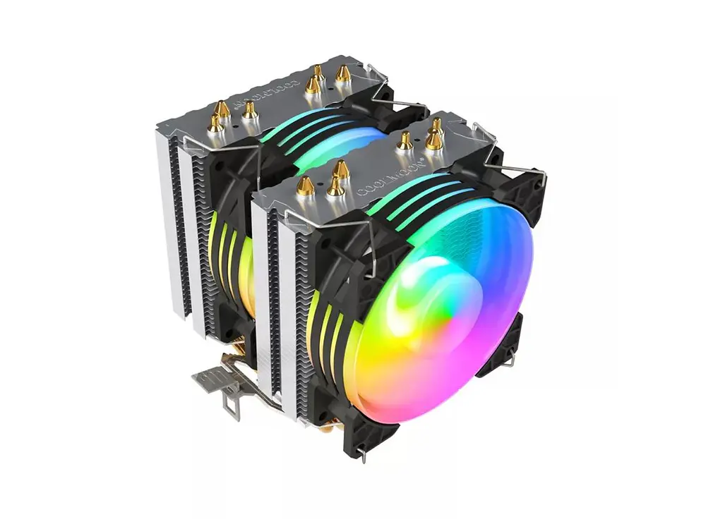 Disipador CPU Coolmoon MX6 Doble Fan, LGA1700, AM5 1