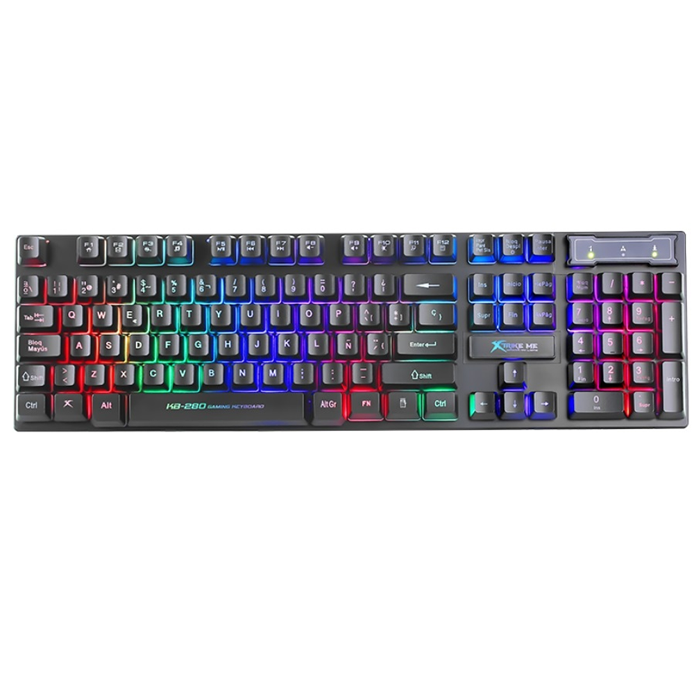 Teclado Gamer Xtrike Me KB-280, Membrana, Español 1