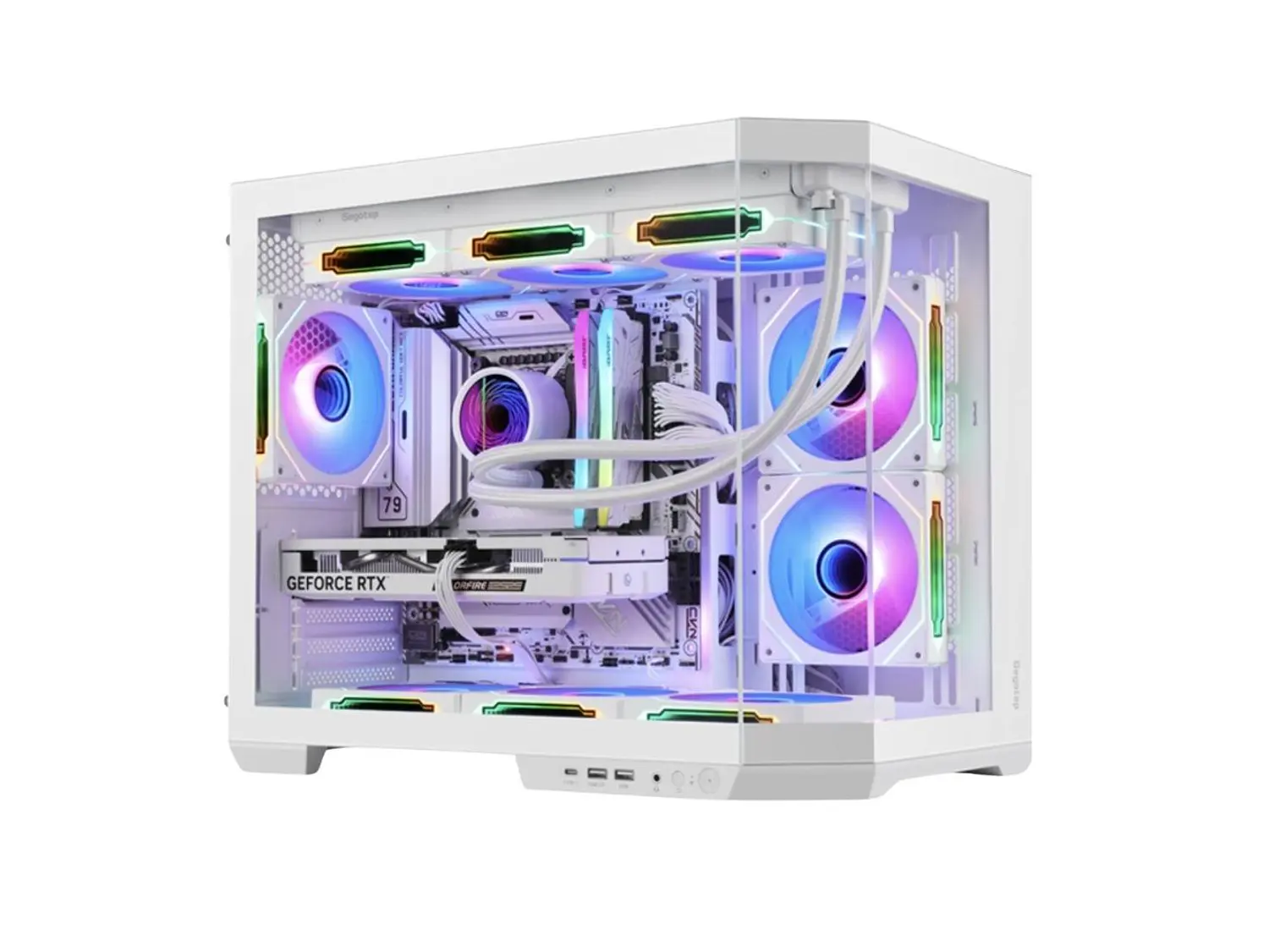 Gabinete Segotep Lumi 3T, M-ATX, Color Blanco 1