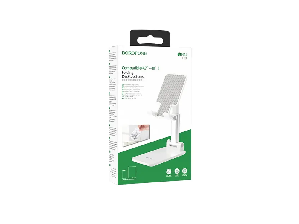Soporte Teléfono para Escritorio Borofone BH42 Plegable, Color Blanco 1