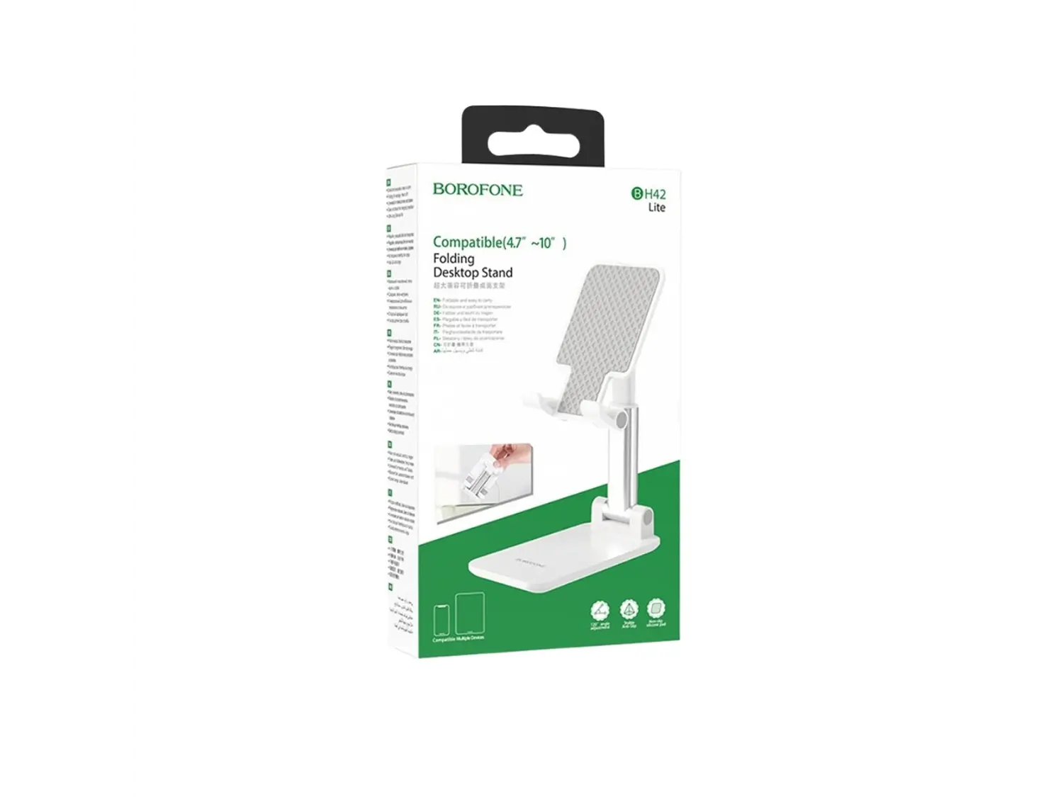 Soporte Teléfono para Escritorio Borofone BH42 Plegable, Color Blanco 1