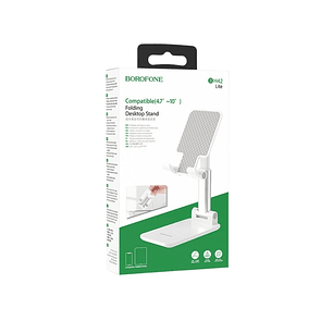 Soporte Teléfono para Escritorio Borofone BH42 Plegable, Color Blanco