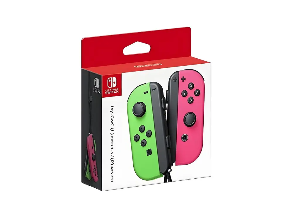 Joy Con Original Nintendo Switch Neon Green Pink 1