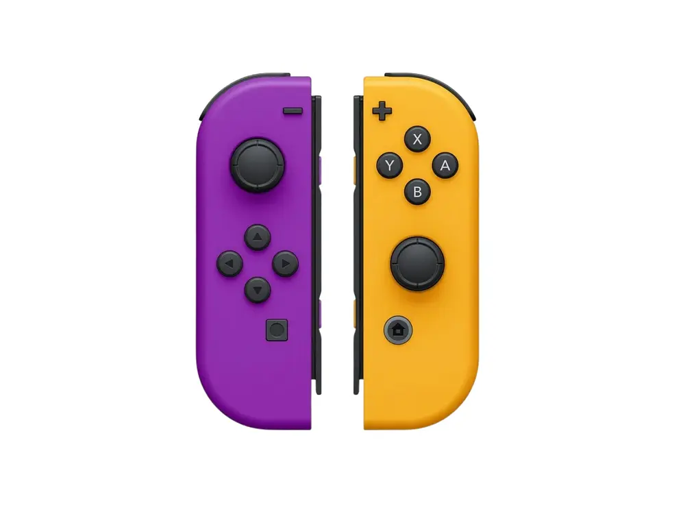 Joy Con Para Nintendo Switch y Oled, Color Morado y Naranjo Neón 1