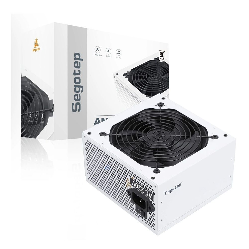 Fuente de Poder 550W Segotep AN550W, 80 Plus, Color Blanco 1