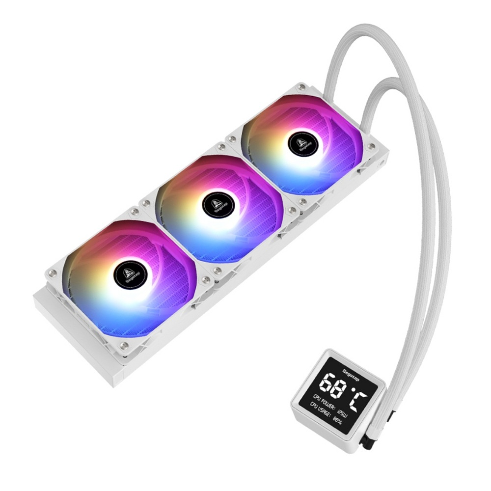 Refrigeración Líquida Segotep BeAced 360 ARGB, Pantalla Digital, Color Blanco, AM5, LGA1851 2