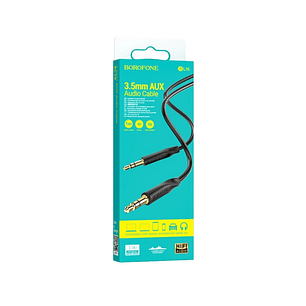 Cable de Audio Auxiliar Borofone BL16 1m, Color Negro