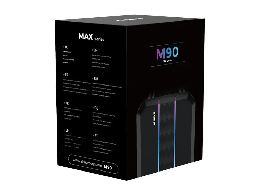 Cooler para CPU Alseye M90, AM5, LGA1700, Color Negro 5