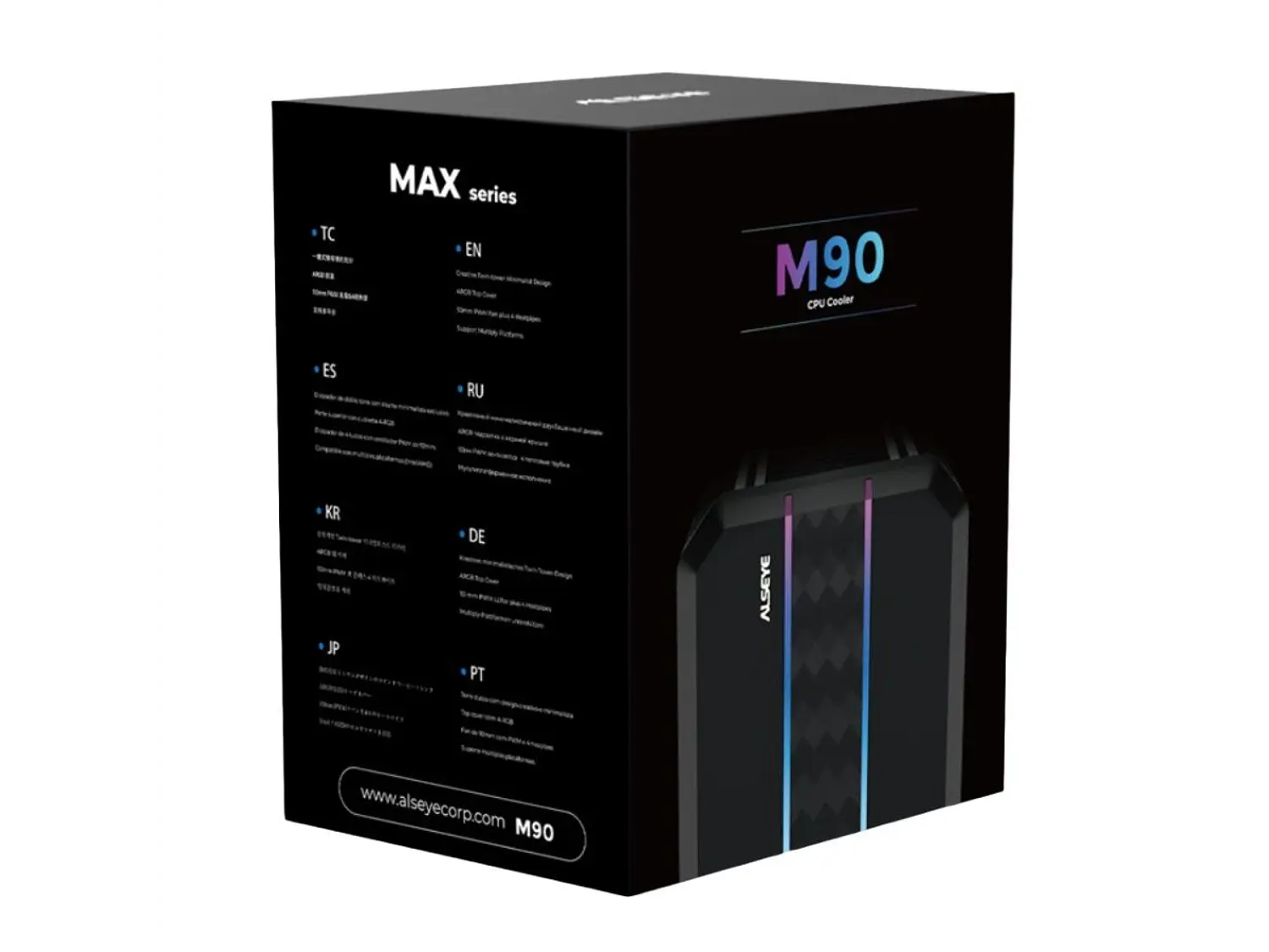 Cooler para CPU Alseye M90, AM5, LGA1700, Color Negro 5