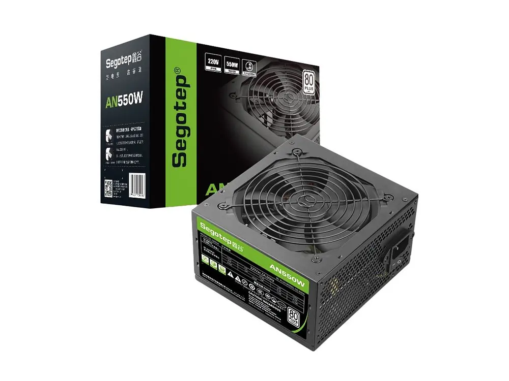 Fuente de Poder 550W Segotep AN550W, 80 Plus, Color Negro 1
