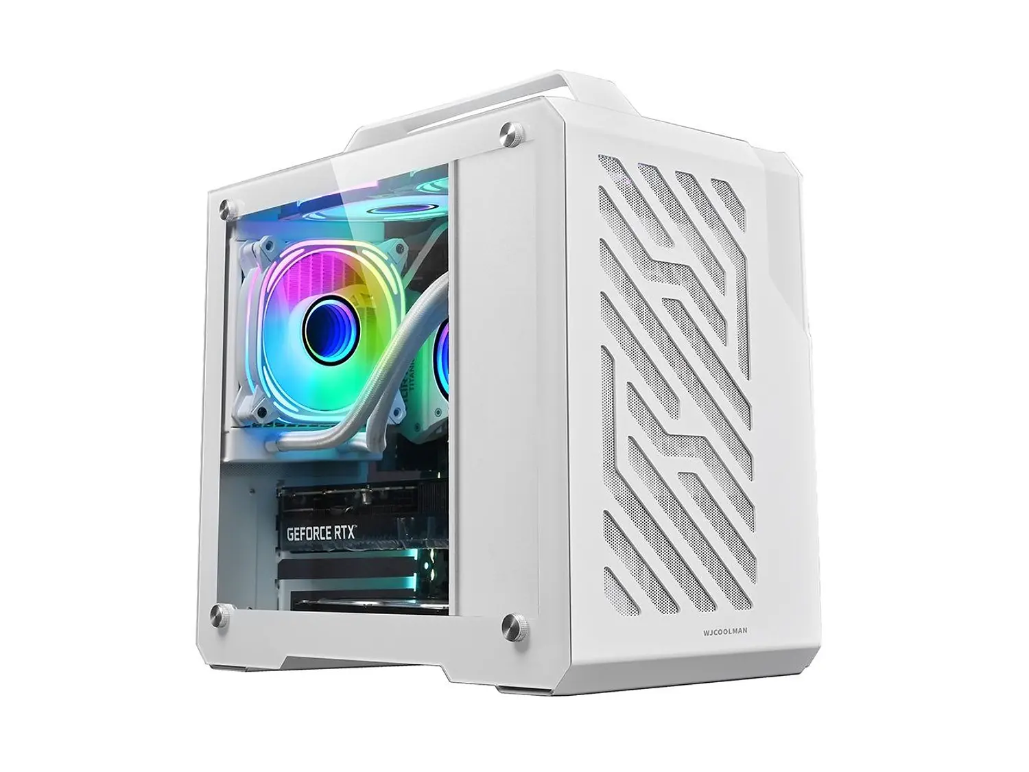 Gabinete Mini G600 WJCoolman, Color Blanco, Micro Atx, itx 1