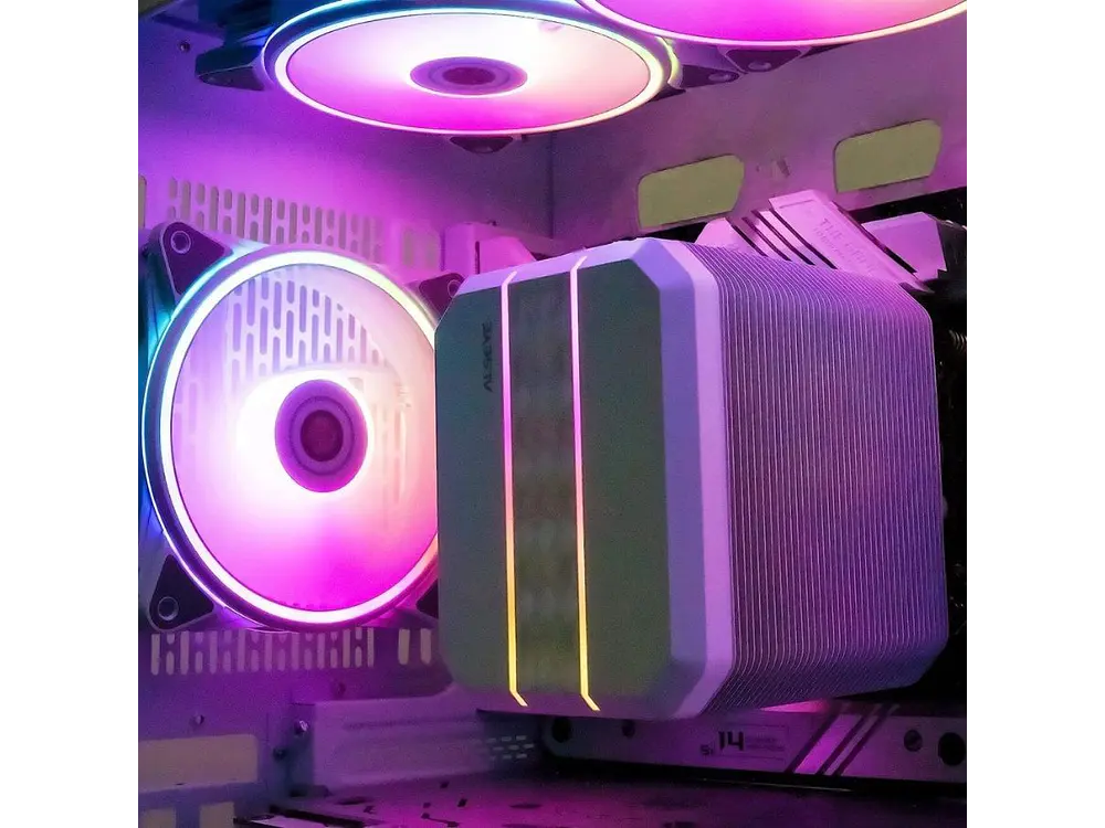 Cooler para CPU Alseye M90, AM5, LGA1700, Color Blanco 2