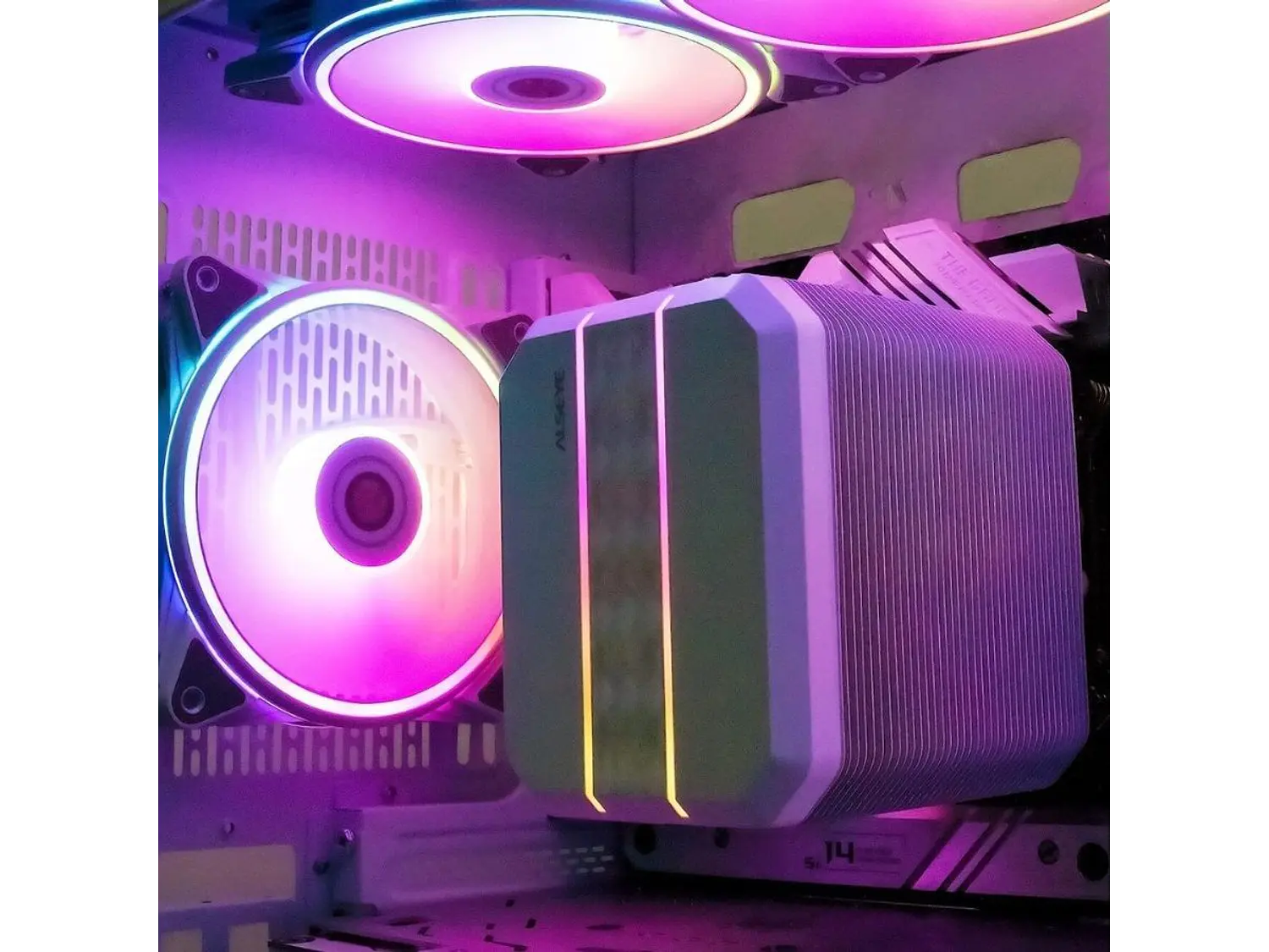 Cooler para CPU Alseye M90, AM5, LGA1700, Color Blanco 2