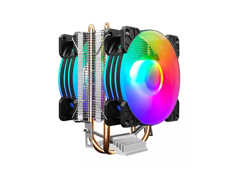 Disipador CPU Coolmoon P22 RGB Doble Fan, LGA 1200, AM4 1