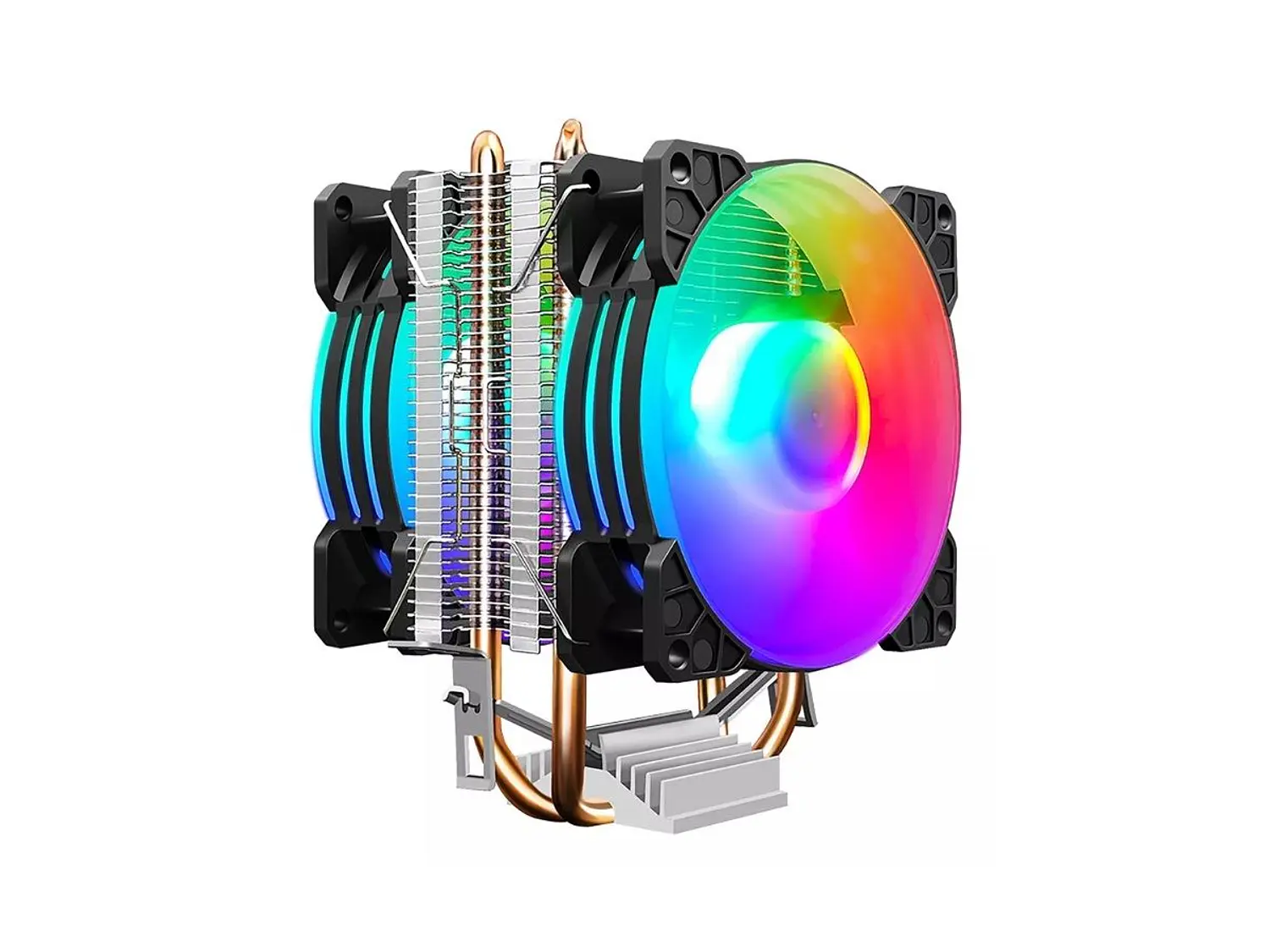 Disipador CPU Coolmoon P22 RGB Doble Fan, LGA 1200, AM4 1