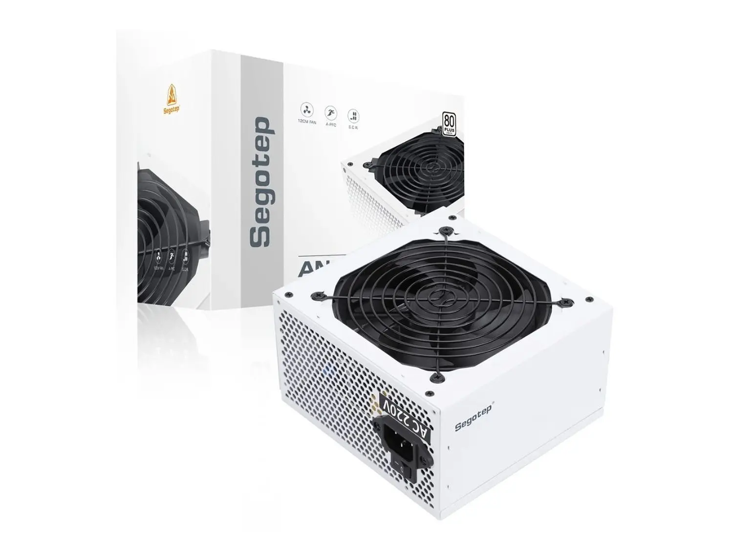 Fuente de Poder Segotep AN650W 80 Plus, Color Blanco 1
