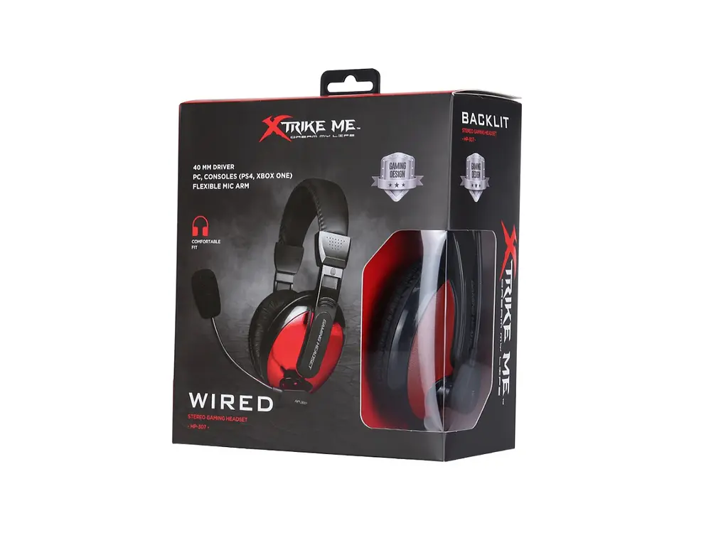 Audífono Gamer Xtrike Me HP-307, Jack 3.5, Color rojo, Micrófono con Filtro Anti Pop 4