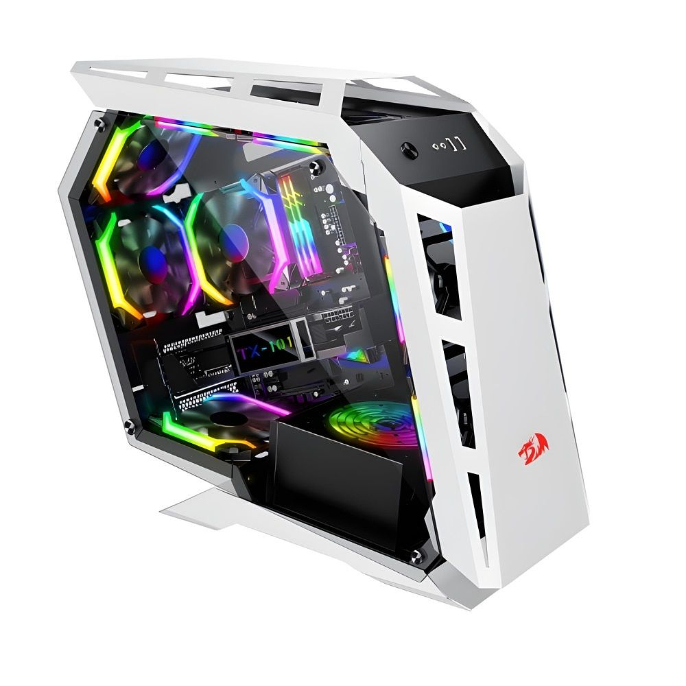 Gabinete Gamer Redragon Tx-101, RGB, Color Blanco 1