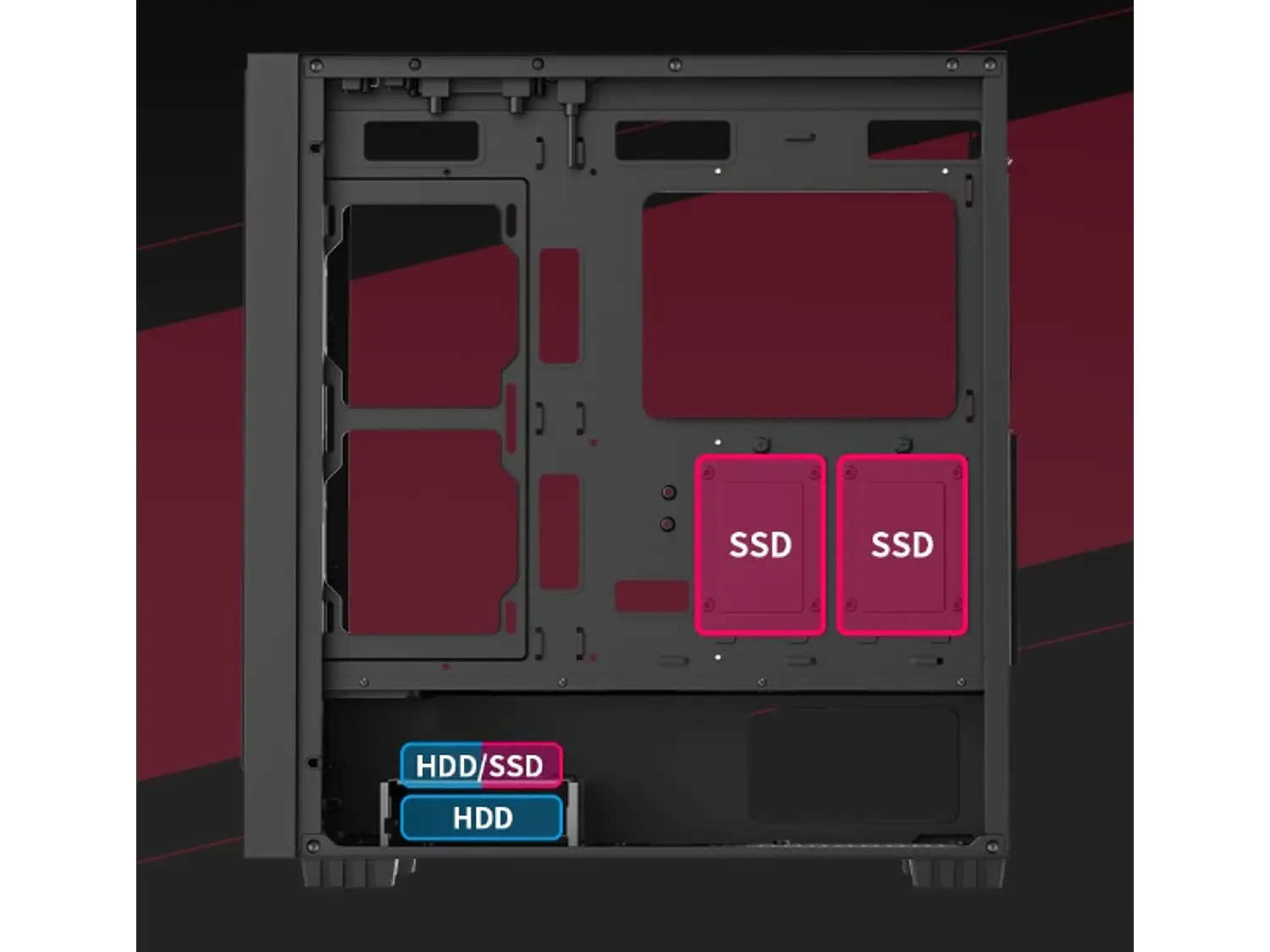 Gabinete Segotep Rambo 360Q, E-Atx, Color Negro 9