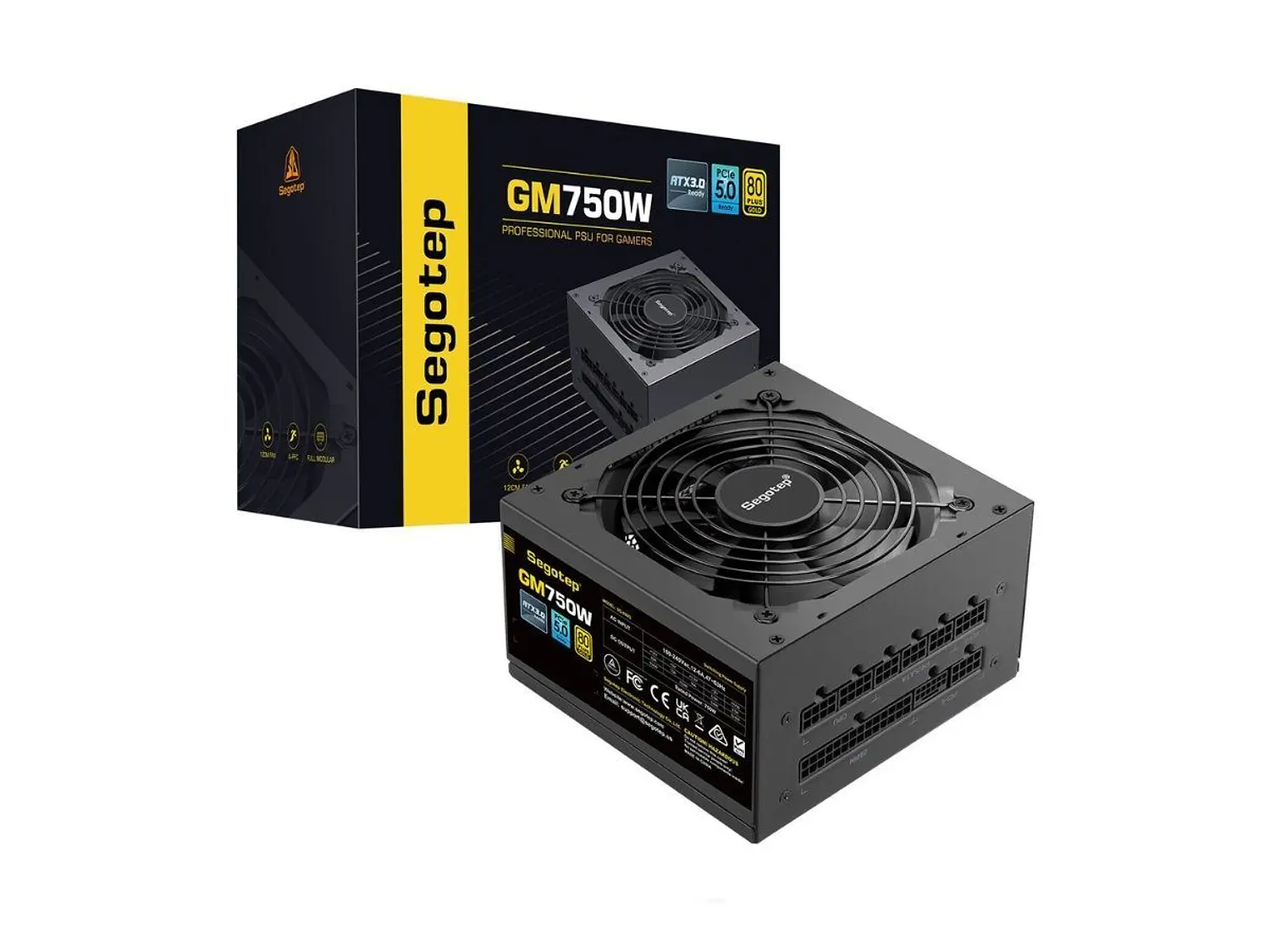 Fuente de Poder 750W Segotep , Atx 3.0, 80 Plus Gold, Modular, Color Negro 2
