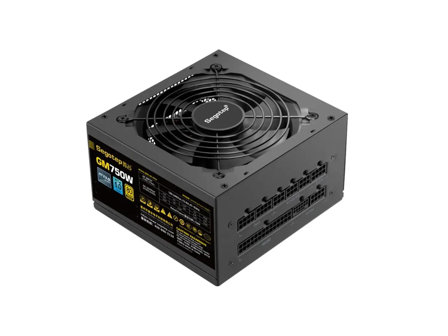 Fuente de Poder 750W Segotep , Atx 3.0, 80 Plus Gold, Modular, Color Negro 3