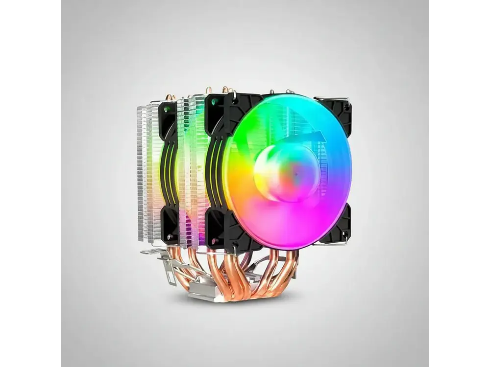 Disipador CPU Coolmoon MX6 Doble Fan, LGA1700, AM5 2