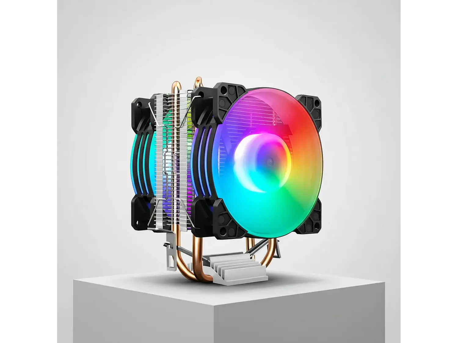 Disipador CPU Coolmoon P22 RGB Doble Fan, LGA 1200, AM4 2