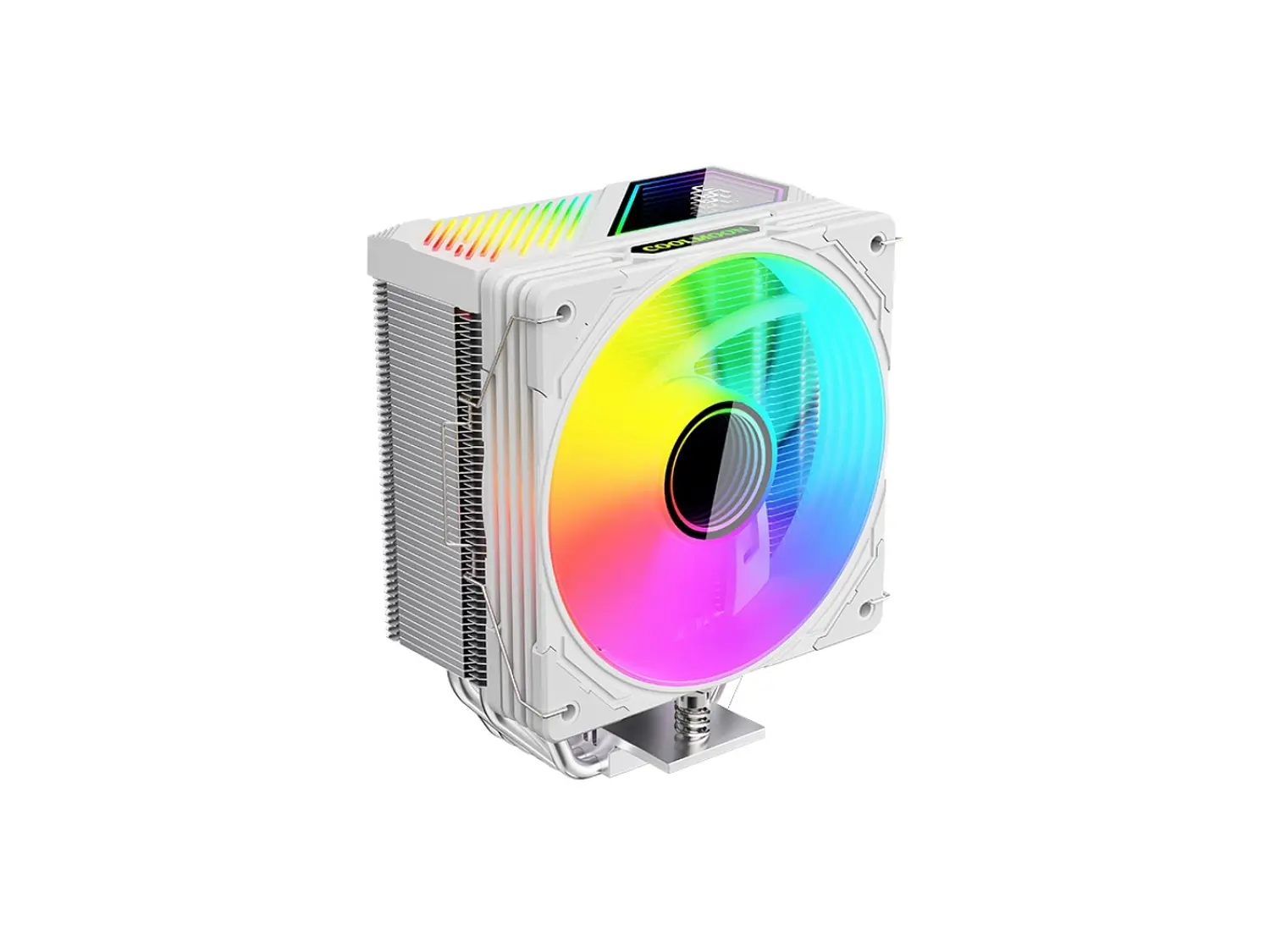 Cooler Para Cpu Coolmoon Gt600, Color Blanco, Pantalla Digital, Argb, LGA1851, AM5 1