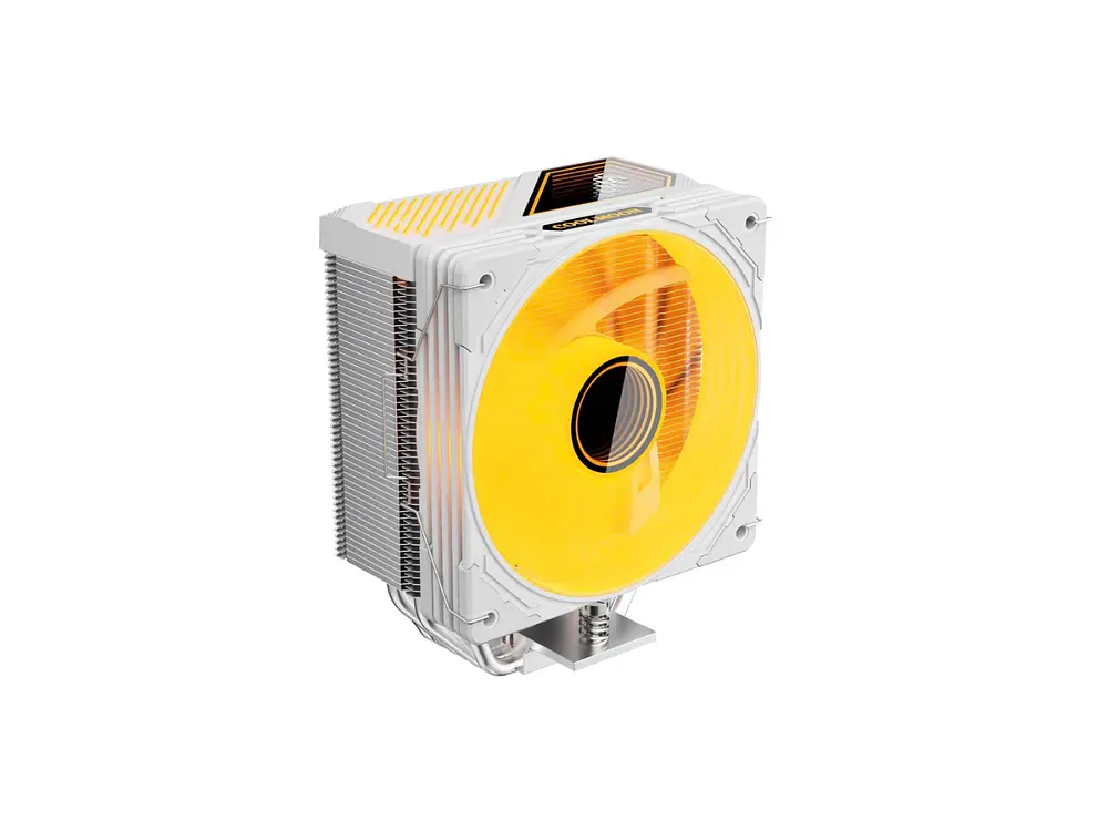 Cooler Para Cpu Coolmoon Gt600, Color Blanco, Pantalla Digital, Argb, LGA1851, AM5 3