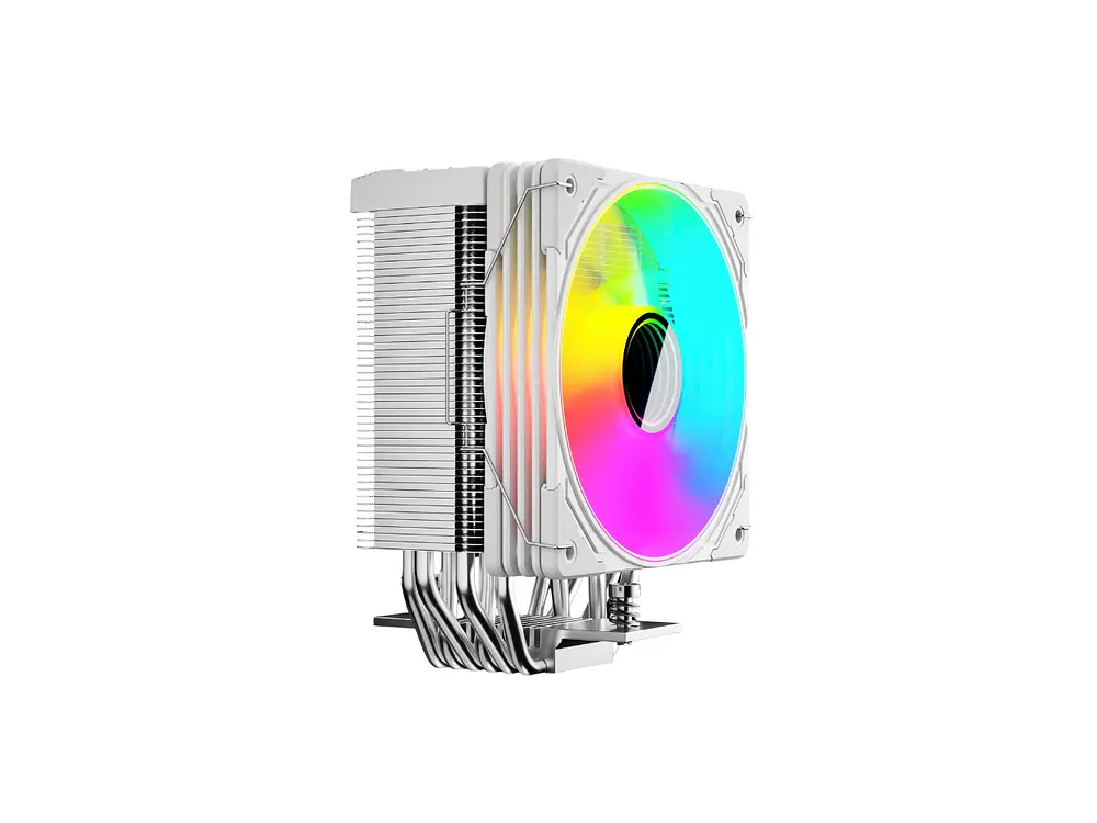 Cooler Para Cpu Coolmoon Gt600, Color Blanco, Pantalla Digital, Argb, LGA1851, AM5 5