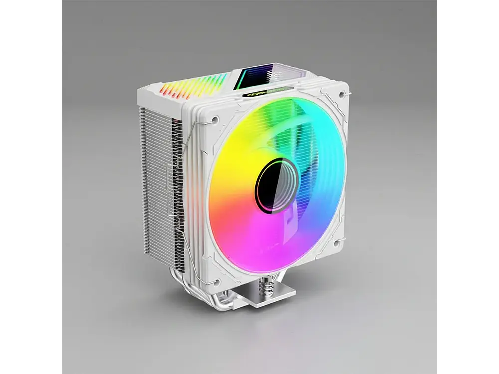 Cooler Para Cpu Coolmoon Gt600, Color Blanco, Pantalla Digital, Argb, LGA1851, AM5 6