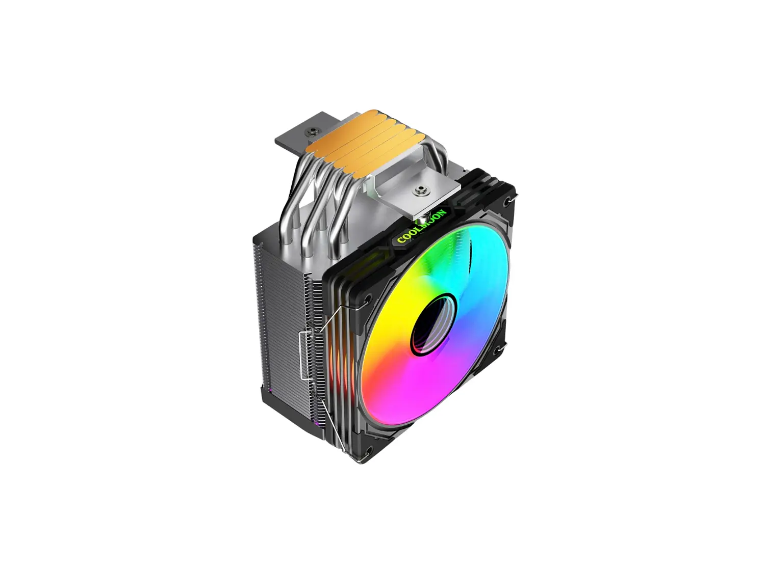 Cooler Para Cpu Coolmoon Gt600, Color Negro, Pantalla Digital, Argb, LGA1851, AM5 3