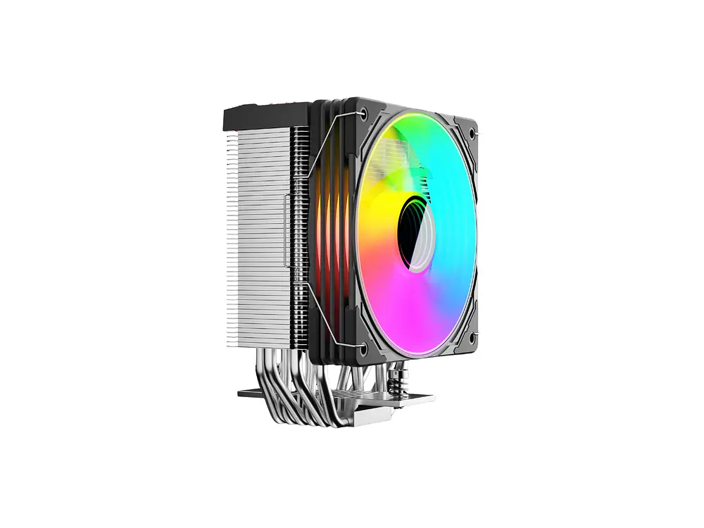 Cooler Para Cpu Coolmoon Gt600, Color Negro, Pantalla Digital, Argb, LGA1851, AM5 6