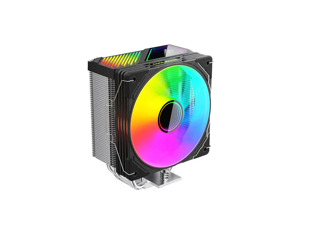 Cooler Para Cpu Coolmoon Gt600, Color Negro, Pantalla Digital, Argb, LGA1851, AM5 1