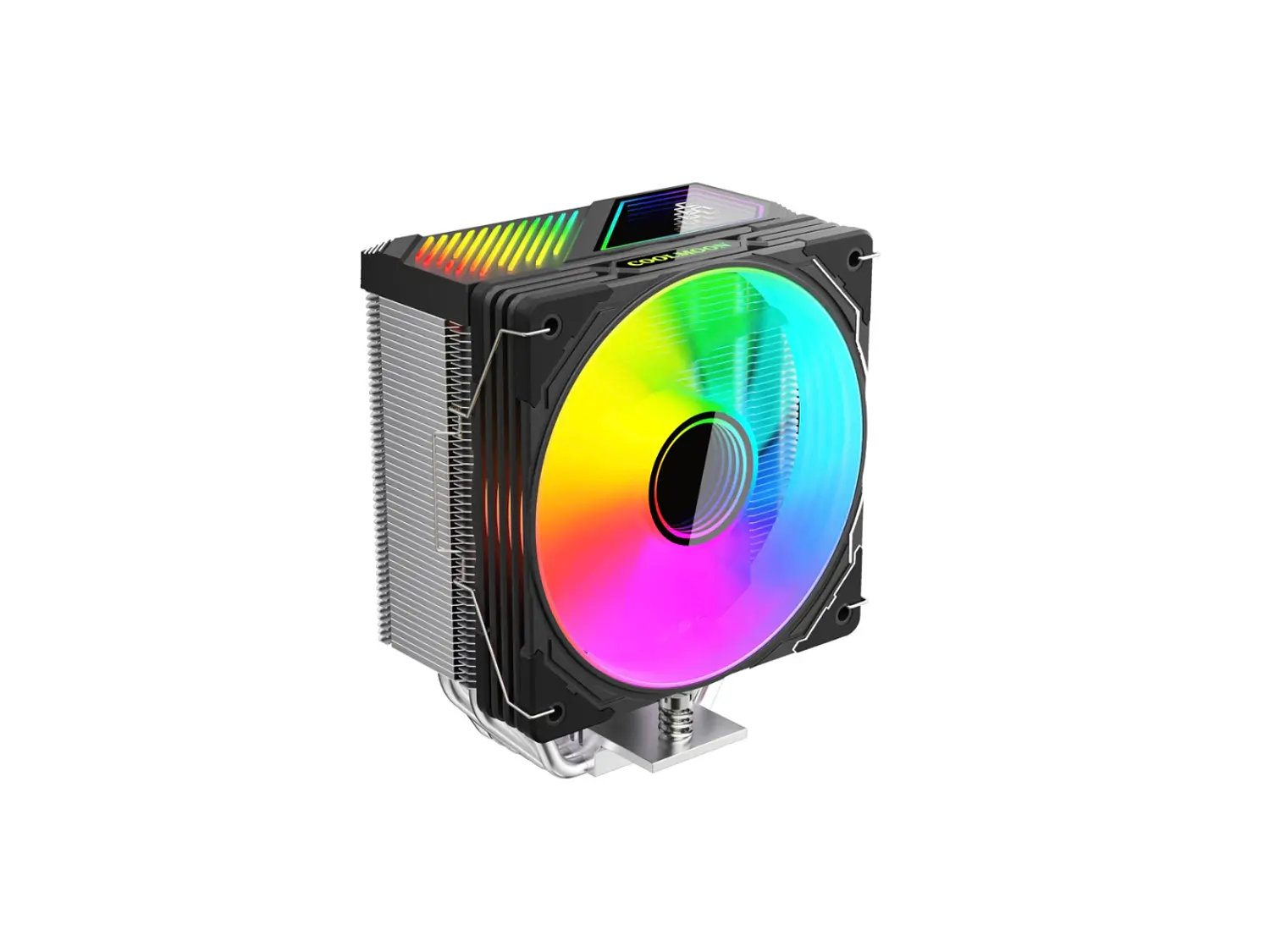 Cooler Para Cpu Coolmoon Gt600, Color Negro, Pantalla Digital, Argb, LGA1851, AM5 1