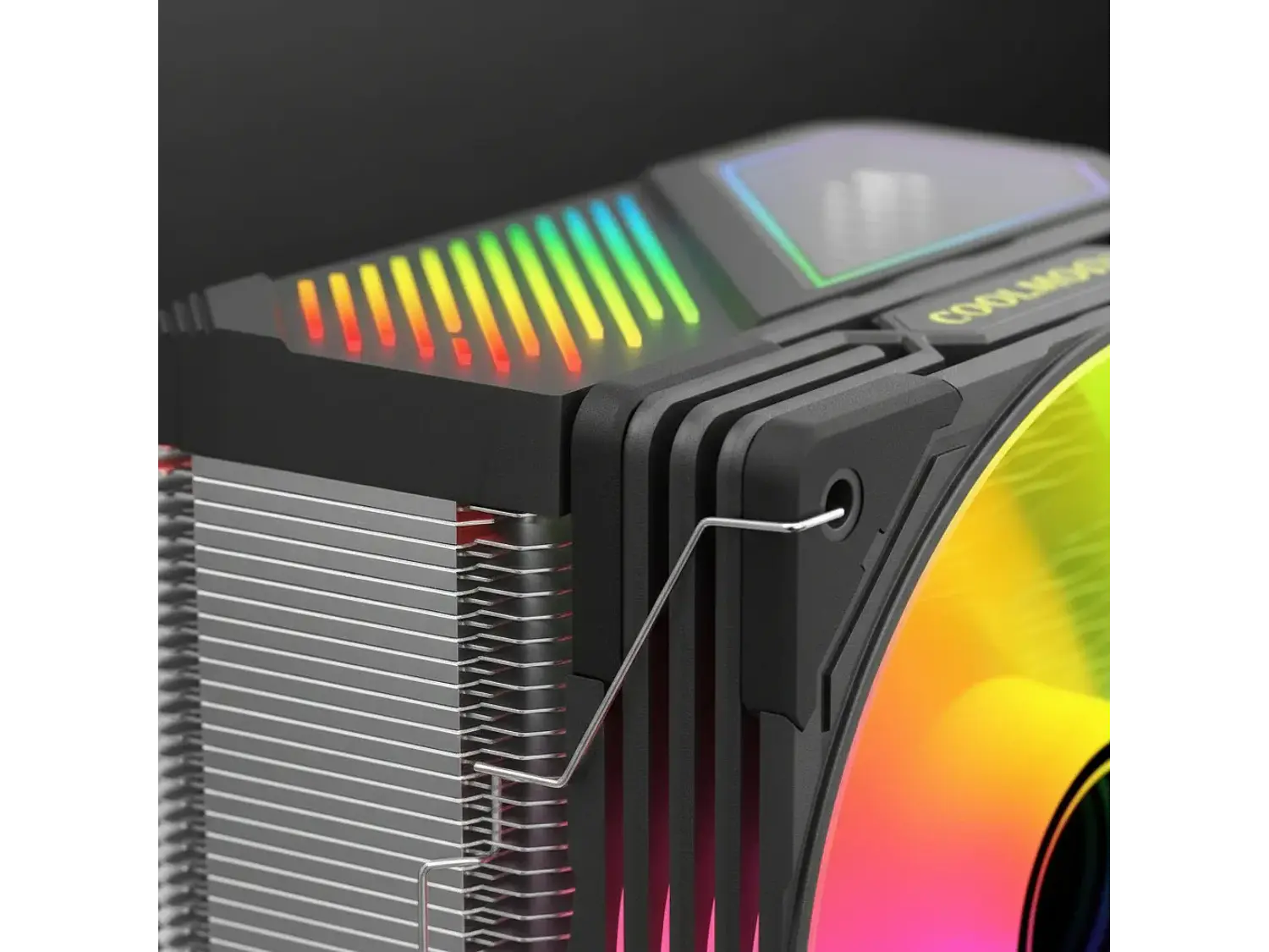 Cooler Para Cpu Coolmoon Gt400, Color Negro, Pantalla Digital, Argb, LGA1851, AM5 4