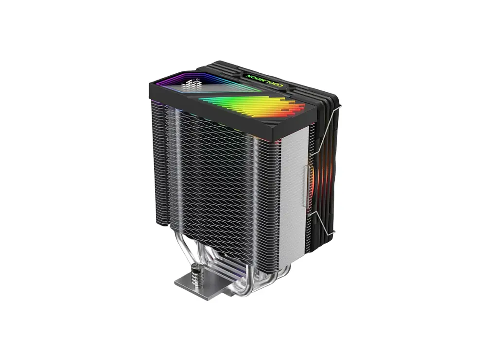 Cooler Para Cpu Coolmoon Gt400, Color Negro, Pantalla Digital, Argb, LGA1851, AM5 5